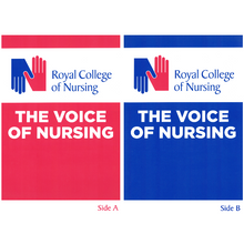 Load image into Gallery viewer, The Voice of Nursing' A2 dual-side placard