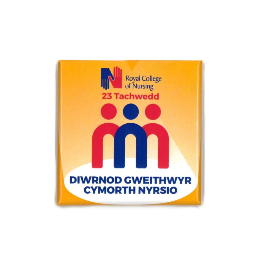 Welsh language NSW Day badge v. 2024 - square