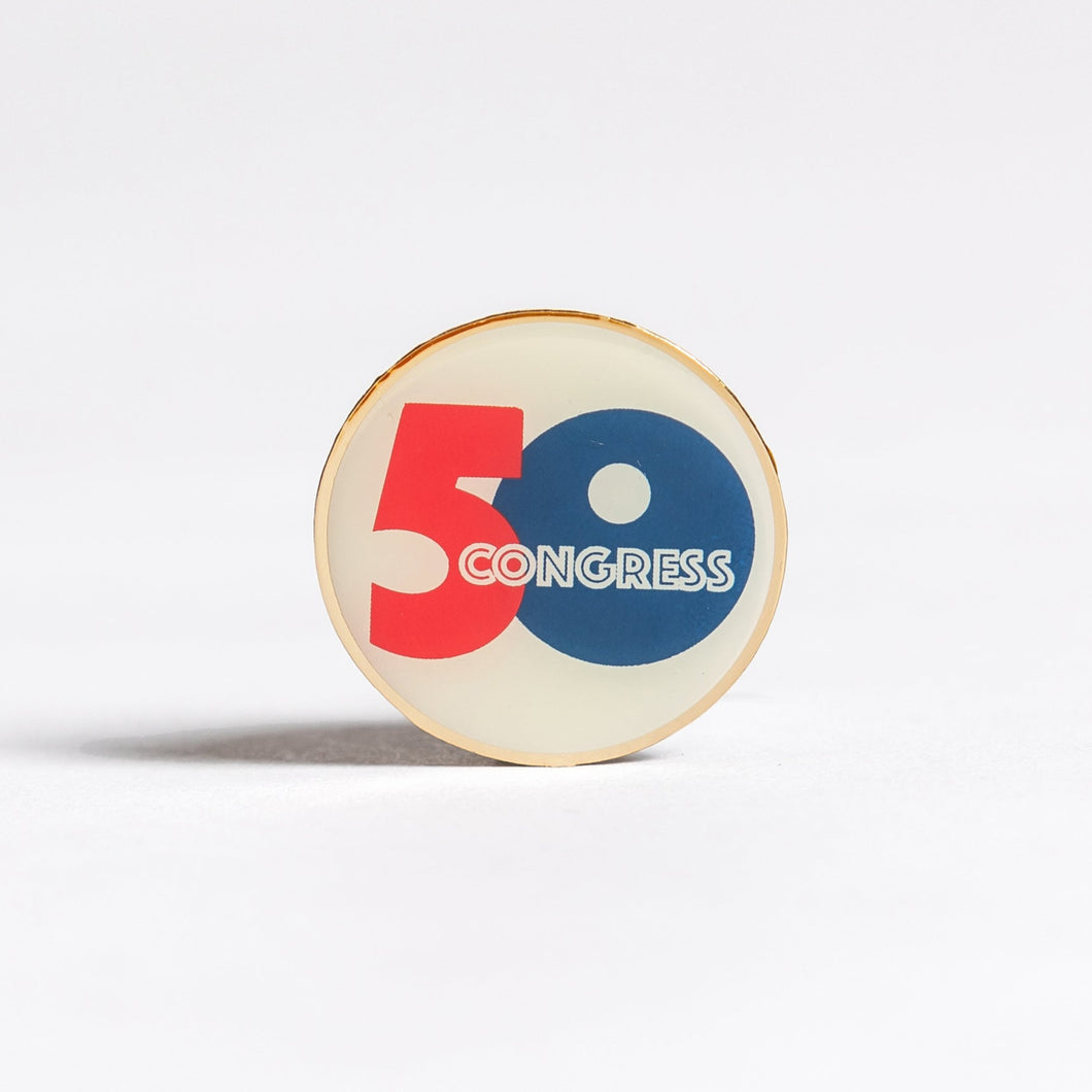 Congress 50th anniversary Badge