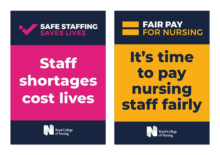 A4 placard version 1 Safe Staffing Saves Lives - 010481