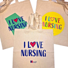 Load image into Gallery viewer, I Love Nursing tote bag (three designs)

