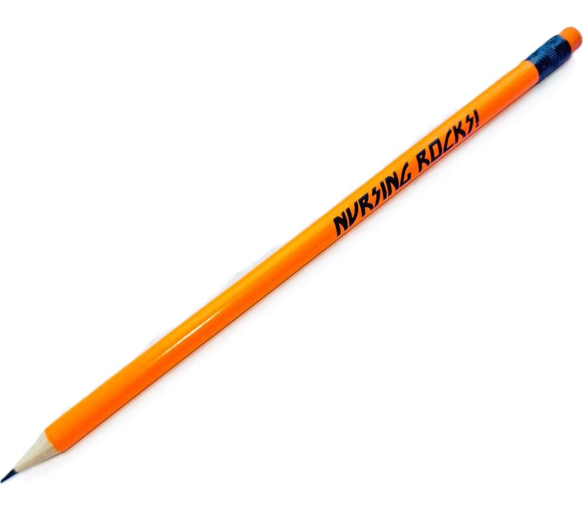 Nursing Rocks Neon Pencil