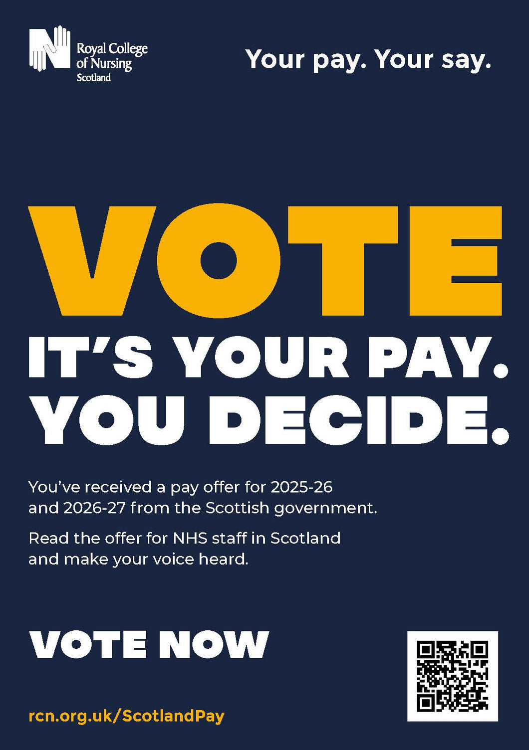 Scotland Your Pay, Your Say - Vote Leaflet