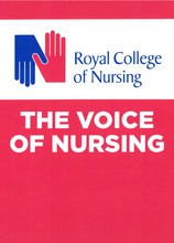 Load image into Gallery viewer, The Voice of Nursing' A2 dual-side placard
