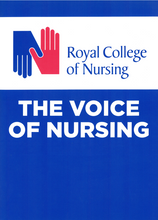 Load image into Gallery viewer, The Voice of Nursing' A2 dual-side placard
