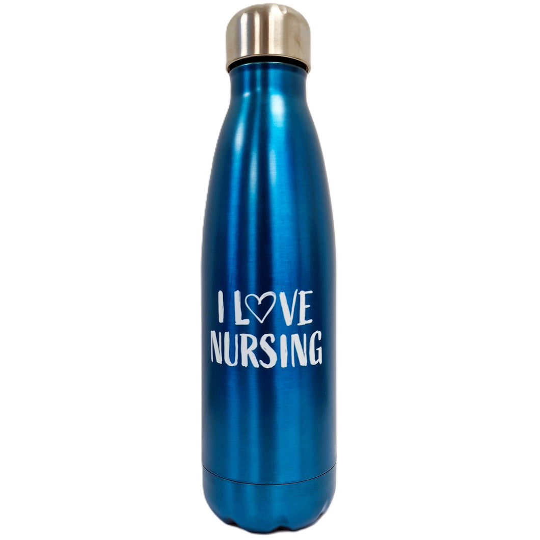 I Love Nursing Doubled-Walled Drinks Bottle
