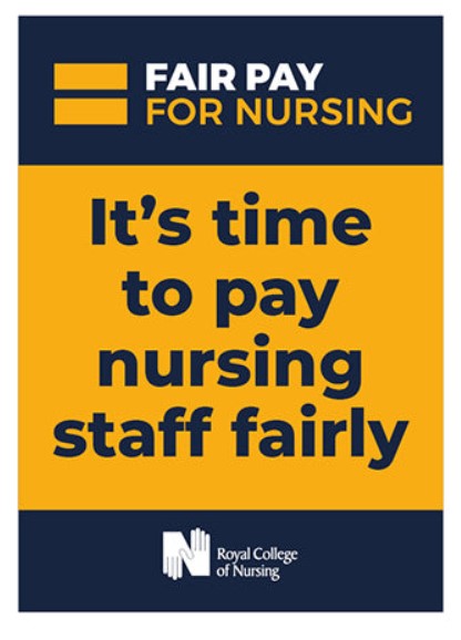 A4 placard version 2 Fair Pay for Nursing - 010480