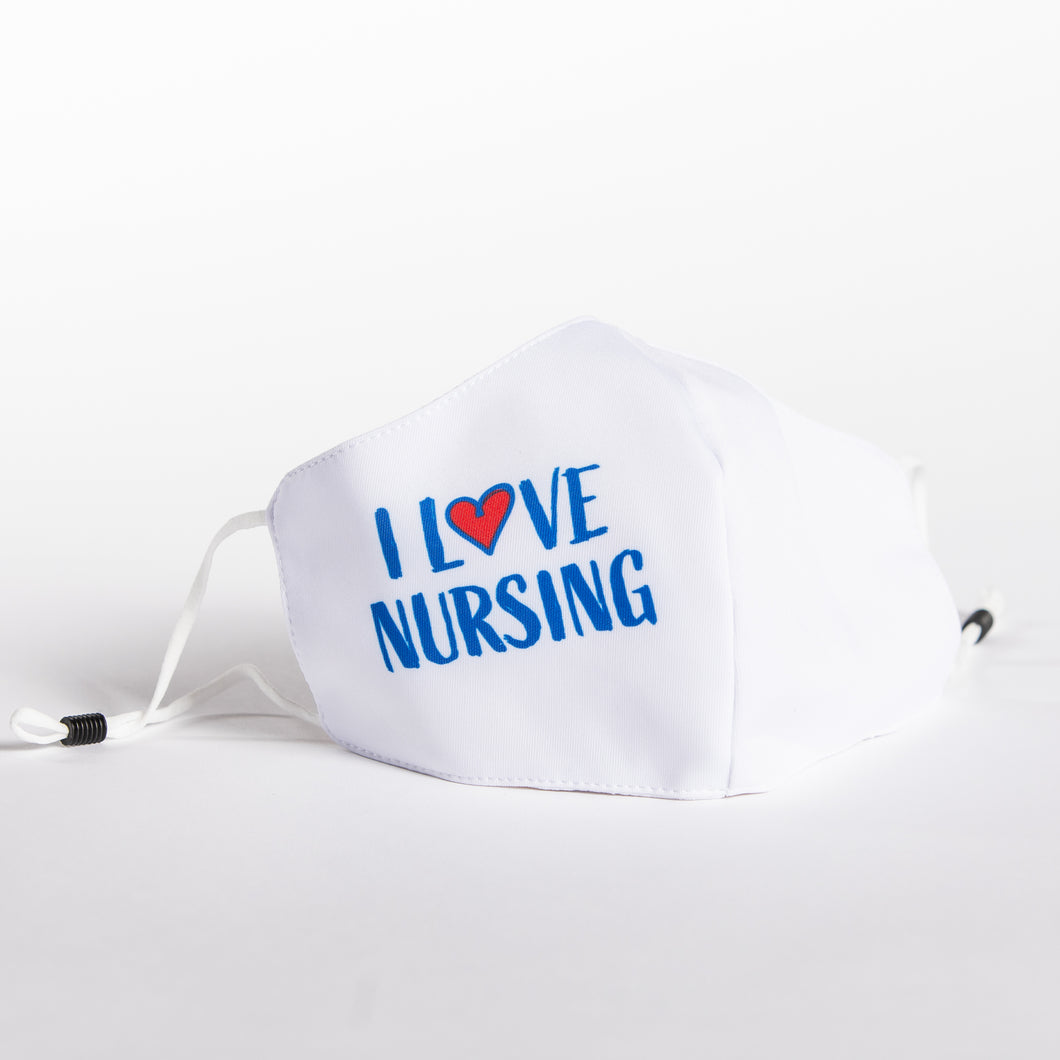 I Love Nursing Facemask
