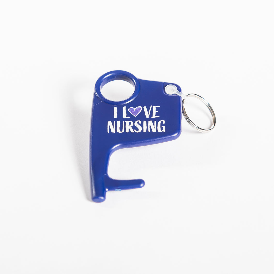 I Love Nursing Hygiene Hook Keyring
