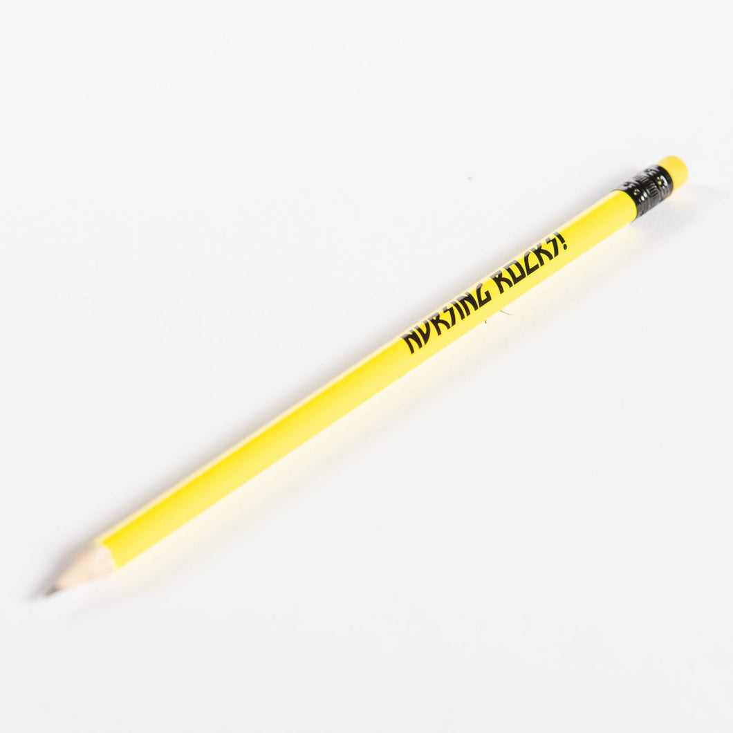 Nursing Rocks Neon Pencil